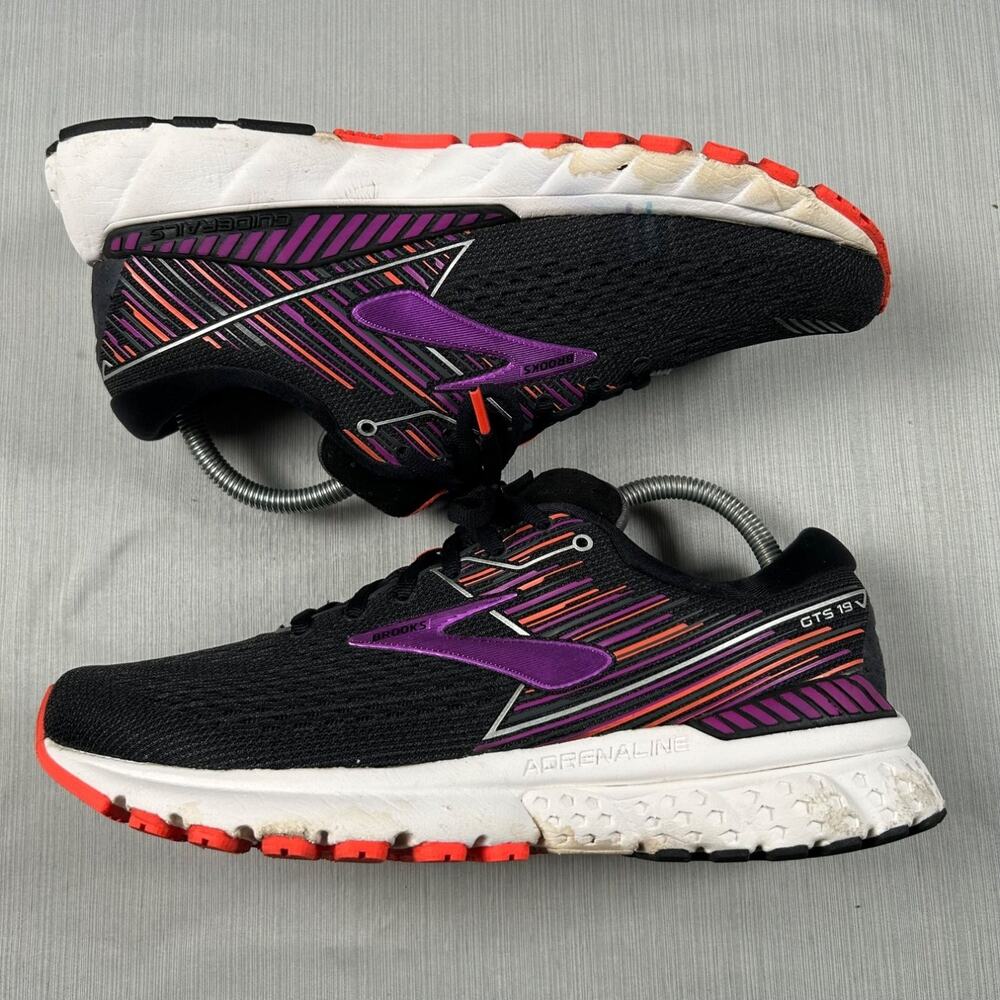 Brooks Adrenaline Gts 19 Womens Size 9.5 Black Athletic Running & Jogging Shoes